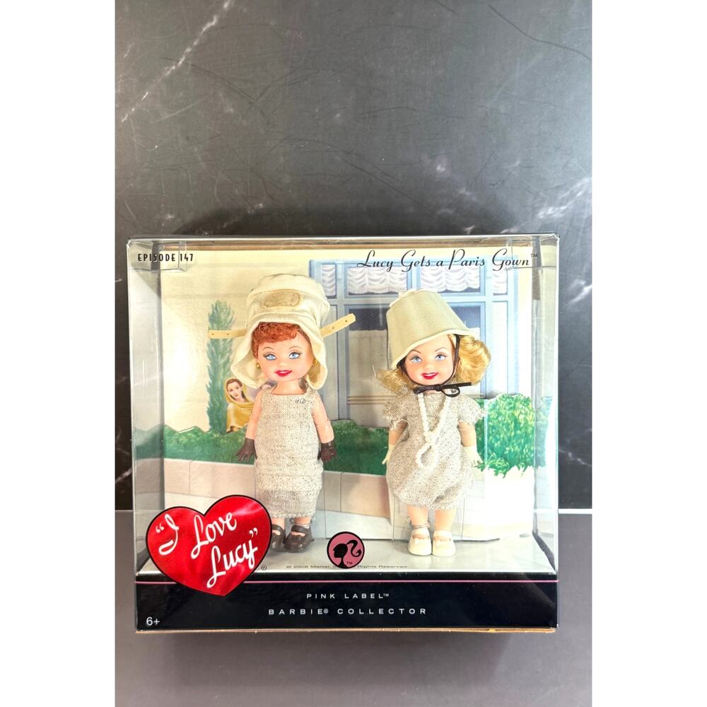 2008 Barbie Collector Pink Label "Lucy Gets a Paris Gown" Kelly Doll Set Mattel